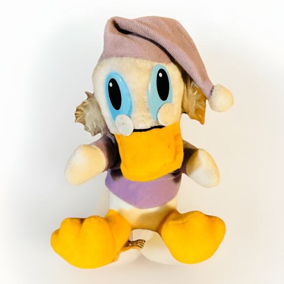Vintage Scrooge McDuck Plush Toy Purple Pajamas Disney DuckTales 1980s Rare HTF - Picture 1 of 6